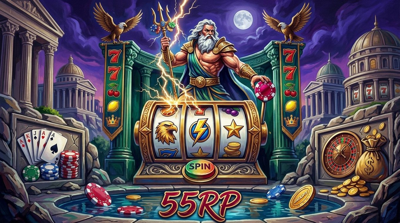Tampilan halaman hadiah dan acara 55RP